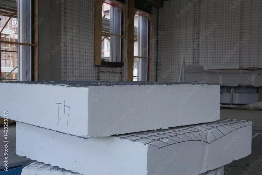 Visuel présentant un tas de polystyrène servant à Creaform pour la découpe au fil chaud