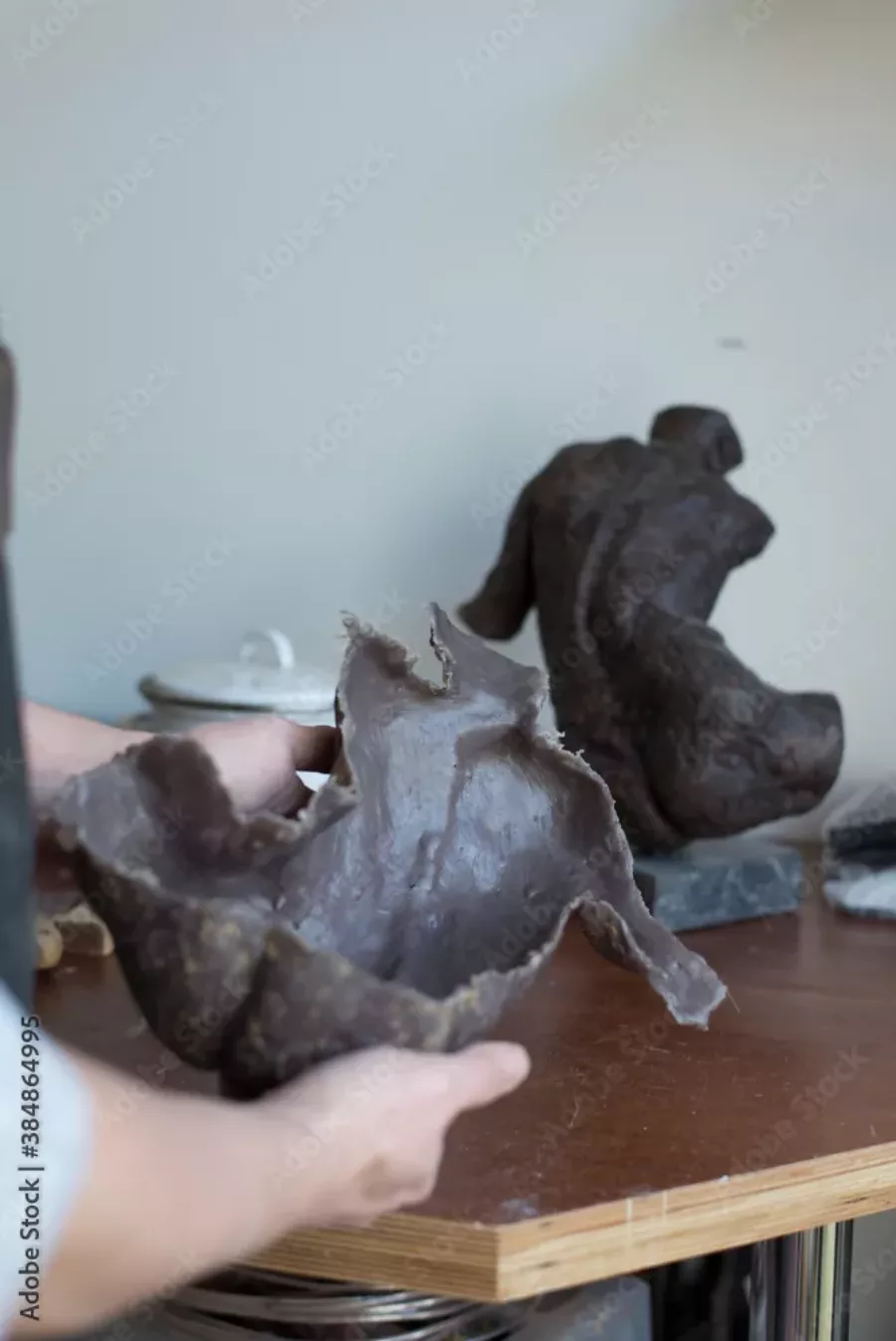 Visuel présentant le moulage d'une oeuvre marron réalisé par Creaform