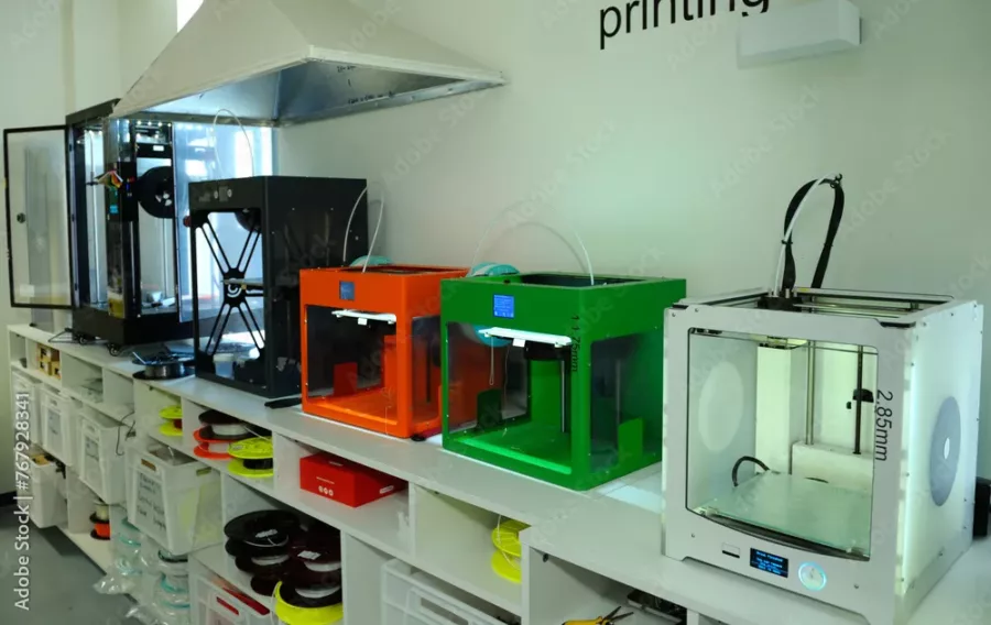 Visuel présentant une collection de machines appartenant à Creaform pour réaliser des impressions 3D