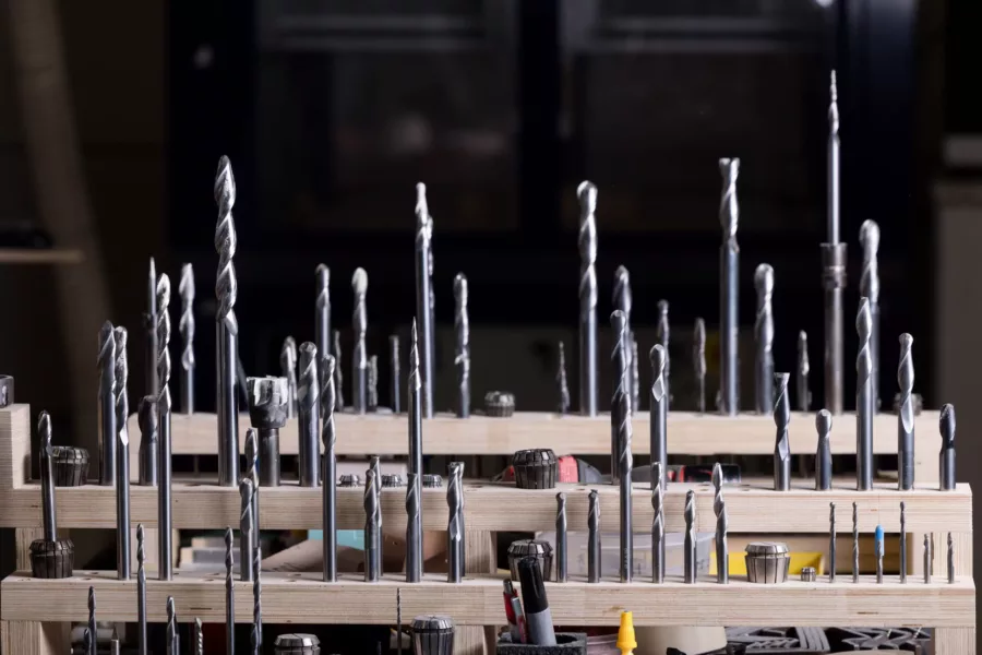 Visuel présentant des outils utilisés par Creaform comme des fraises