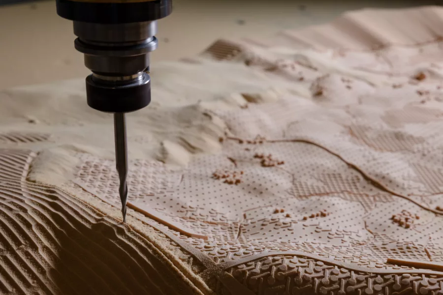 Visuel présentant un zoom sur une maquette terrain de Creaform