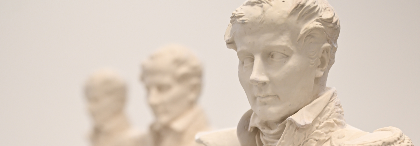 Visuel présentant la tête d'une sculpture blanche réalisée par Creaform grâce à sa technique